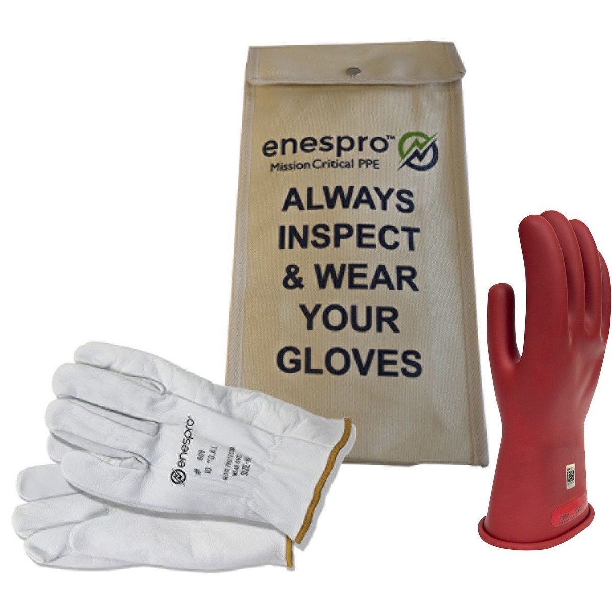 Enespro Class 00 Voltage 11" Glove Kit in Red